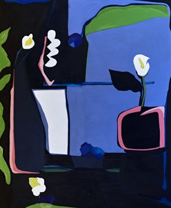 Calla-Lilien bei Nacht