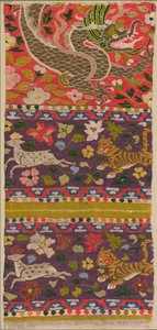 Tiger jagen Hirsche, mit Drache von Kubo Shunman