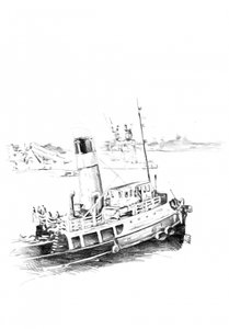 Klassischer Schlepper Skizze