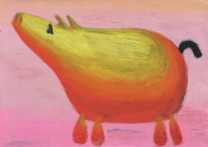 Buntes verspieltes Schwein