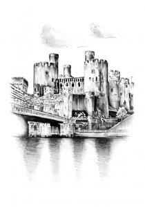 Conwy Castle Spiegelung von Kulik