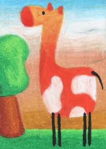 Niedliche Cartoon-Giraffe