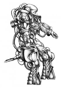 Detaillierter Sci-Fi Roboter