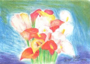 Blumenkunst Zeichnung Skizze 46