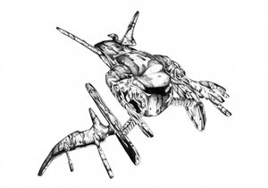 Futuristische Biomechanische Form