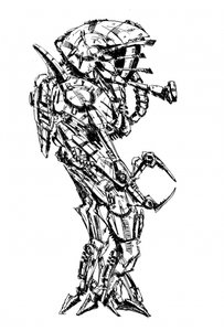 Futuristischer Roboterkrieger