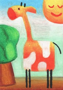 Glückliche Cartoon-Giraffe