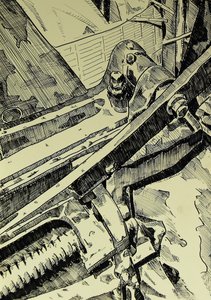 Detail einer Industriemaschine