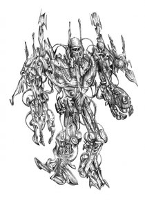 Komplexer Sci-Fi-Roboter