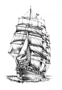 Majestätisches Segelschiff