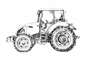 Moderner Traktor Zeichnung
