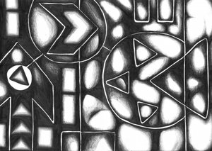 Monochrome Geometrische Abstraktion