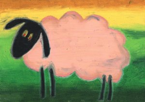 Ölkreide Tierkunst Zeichnung Skizze 36