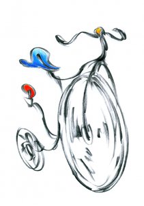 Verspieltes Kinderfahrrad