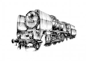Kraftvolle Dampflokomotive