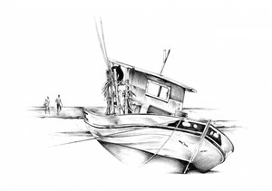 Ruhiges Uferboot