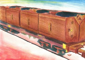 Rustikale Zugillustration
