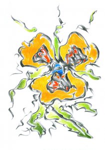 Lebendige Abstrakte Blüte