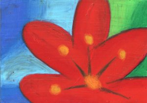 Lebendige rote Blüte