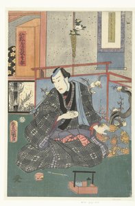 Schauspieler in seiner Garderobe von Kunisada (II) , Utagawa