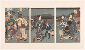 Tempelfest von Kunisada (II) , Utagawa