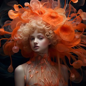 Porträt der Unterwasser-Anemonen Göttin