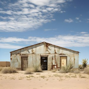 hyperrealistisches Bild eines alten Lagerhauses von Kurt Heppke