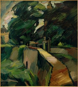 Landschaft aus Opherdicke / Gutshof Opherdicke von Kurt Schwitters