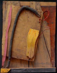 Ohne Titel (Merzbild rosa-gelb)