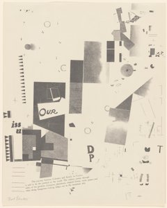 Ohne Titel, Nr. 6 von 6 aus dem Portfolio Merz 3. Kurt Schwitters 6 Lithos. Merz Mappe. Erste Mappe des Merzverlages