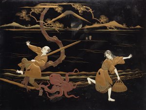 Album (Rückentitel) [Japanisches Album: Porträts, Gruppenporträts, Berufe und Ansichten, plus einige in Ceylon & Indien] von Kusakabe Kimbei