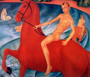 Das Baden des roten Pferdes, 1912 von Kuz