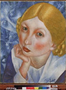 Porträt von Ria von Kuzma Sergeevich Petrov Vodkin