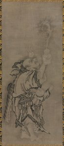 Hotei mit daoistischen Unsterblichen: Unsterblicher mit Kürbis und Drache von Kyūseki Tomonobu
