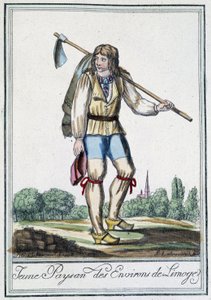 Junger Bauer aus der Umgebung von Limoges - in „Enzyklopädie der Reisen“ von J. Grasset St Sauveur, Deron, Paris von L.F. Labrousse