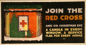 Weihnachtsspendenplakat für das Rote Kreuz, veröffentlicht 1917-18