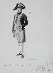 Ein Konsul von Frankreich in der Uniform von 1776