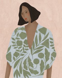 Frau im Blumenkleid von Lady Ann de Borja