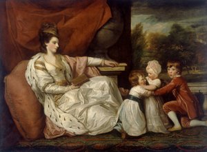 Lady Charlotte Williams-Wynn und ihre drei ältesten Kinder