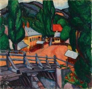 Landschaft mit einer Brücke