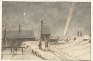 Komet über Alkmaar, 1681 von Lambert Doomer