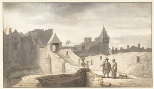 Stadtmauer bei der Erdre in Nantes