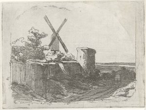 Ruine mit Mühle
