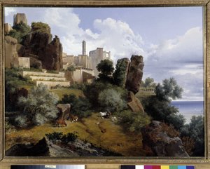Blick auf Roquebrune, Italien