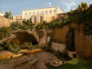 Ansicht einer Villa, Pizzofalcone, Neapel von Lancelot Théodore Turpin de Crissé de Crissé
