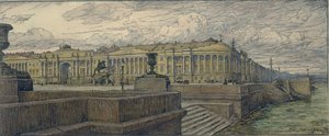 Der Senatsplatz in St. Petersburg, 1904 von Lanceray