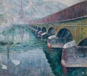 Die alte Stadtbrücke, Drammen