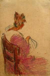 Ohne Titel (Frau auf Stuhl sitzend, von rechts)