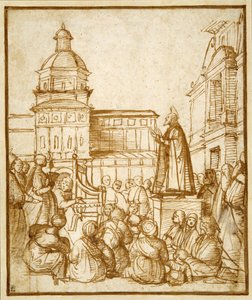 Der heilige Markus predigt auf dem Platz von Lattanzio da (attr. to) Rimini