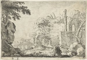 Drei Soldaten bei einer Ruine von Laurens Barata